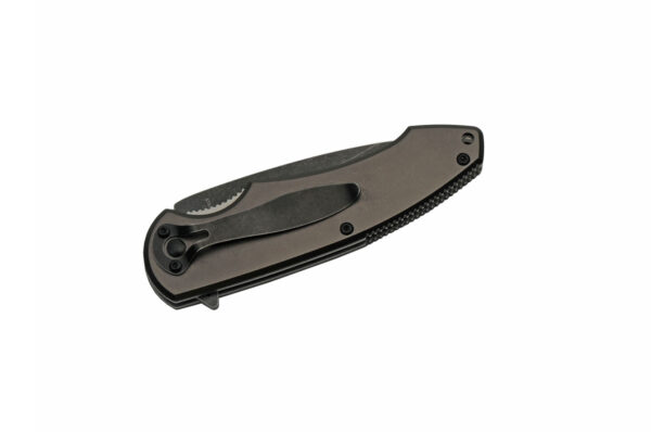 Howling Wolf Stainless Steel Blade | Metal Handle With 3D Printing 7.75 inch Edc Folding Knife