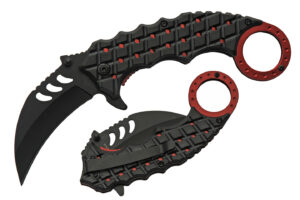 Red Shrub Stainless Steel Blade | Abs Handle 7.25 inch Edc Karambit Knife