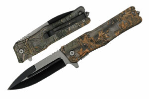 Camo Stainless Steel Blade | Abs Handle 8.75 inch Edc Folding Knife