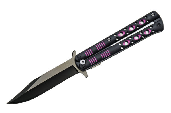 Pink Fly Stainless Steel Blade | Abs Handle 9 inch Edc Folding Knife