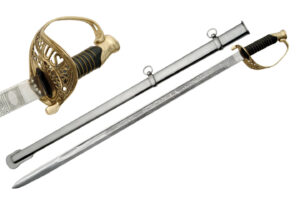 Historical Staff Officer Carbon Steel Blade | Wire Wrapped Handle 39 inch Sword