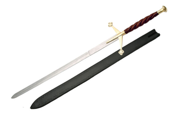 Medieval Claymore Stainless Steel Blade | Wooden Handle 52 inch Edc Sword