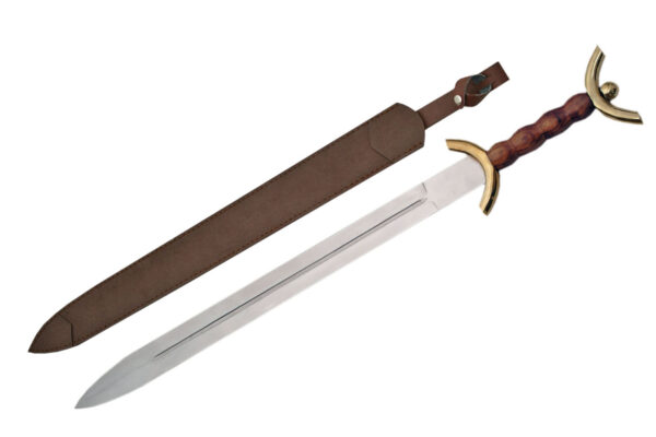 Celtic Stainless Steel Blade | Wooden Handle 31 inch War Sword