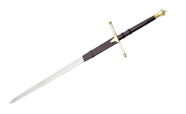 Medieval Brass William Wallace Stainless Steel Blade | Leather Wrapped Handle 52 inch Sword