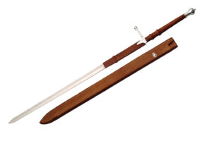 Medieval William Wallace Stainless Steel Blade | Leather Wrapped Handle 52 inch Sword