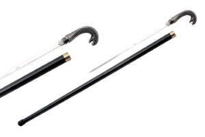 Cobra Head Stainless Steel Blade | Metal Handle 34 inches Walking Cane Sword