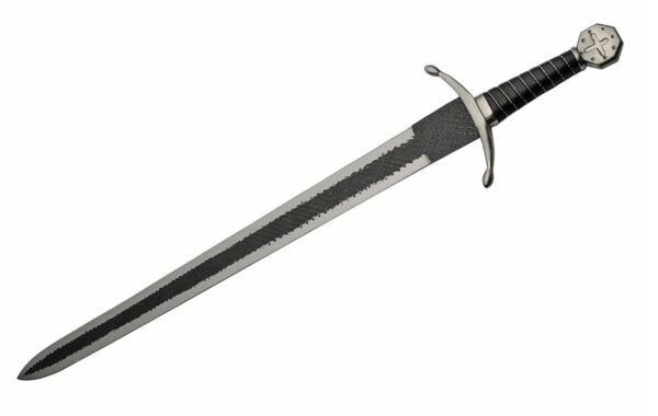 Medieval Flint Crusader Carbon Steel Blade | Wire Wrapped Handle 33.5 inch Sword