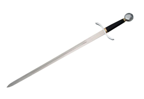 Medieval Silver Stainless Steel Blade | Alloy Steel Handle 41.25 inch Knight Sword