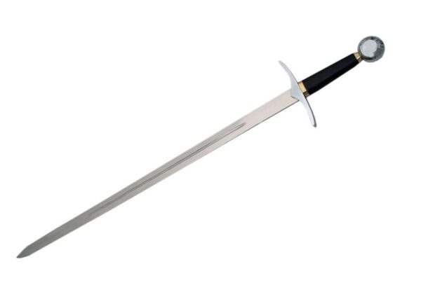 41.75" Medieval Dark Prince Stainless Steel Blade | Leather Wrapped Handle  Sword