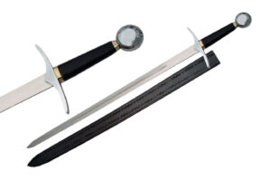 Medieval Dark Prince Stainless Steel Blade | Leather Wrapped Handle 41.75 inch Sword