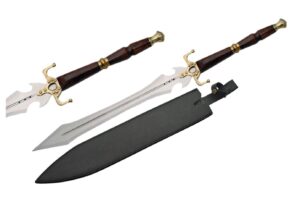 Medieval Stainless Steel Blade | Wooden Handle 31.25 inch Edc Fantasy Sword