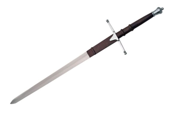 Medieval Silver William Wallace Stainless Steel Blade | Leather Wrapped Handle 40 inch Sword