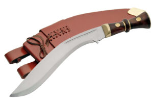 Brown Stainless Steel Blade | Wooden Handle 17 inch Hunting Service Kukri