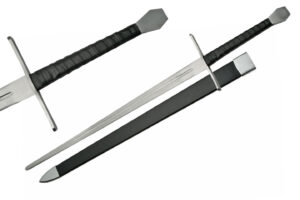 Medieval Coffin Stainless Steel Blade | Leather Wrapped Handle 48 inch Sword