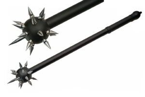 Medieval Black Stainless Steel | Metal Handle 33.5 inch Spike Mace