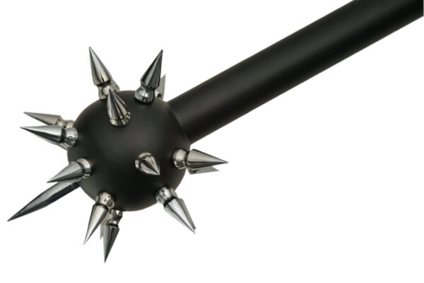 Medieval Black Stainless Steel | Metal Handle 33.5 inch Spike Mace