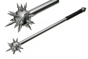 Medieval Silver Stainless Steel | Metal Handle 33.5 inch Spike Mace