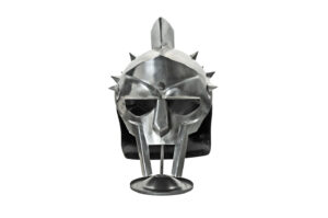 Handmade Medieval Roman Greek Gladiator Spike 18 Guage Carbon Steel Helmet