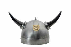 Lion Viking Horns Spike 18 Guage Carbon Steel Helmet