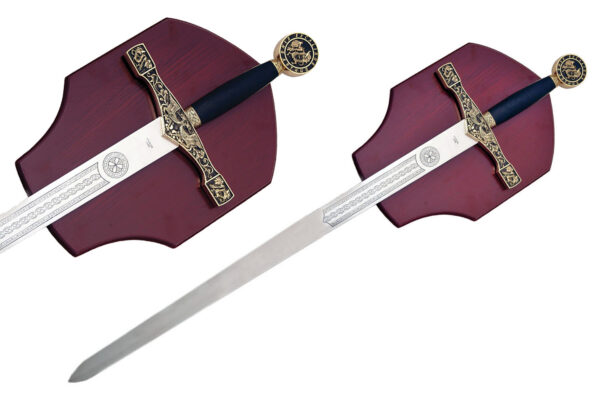 Medieval Excalibur Stainless Steel Blade | Imitation Leather Handle 45 inch Sword