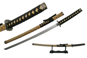 Snake Skin Carbon Steel Blade | Cord Wrapped 40 inch Edc Katana Sword