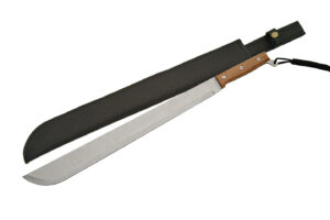 Lanyard Stainless Steel Blade | Wooden Handle 26.75 inch Edc Hunting Machete