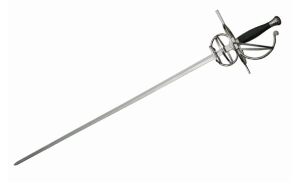 Medieval Stainless Steel Blade | Black Polymer Handle 43.25 inch Rapier Sword