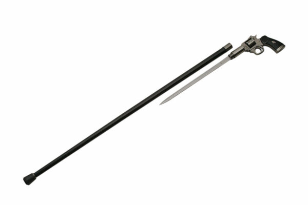Gun Stainless Steel Blade | Metal Handle 38 inches Walking Cane Sword