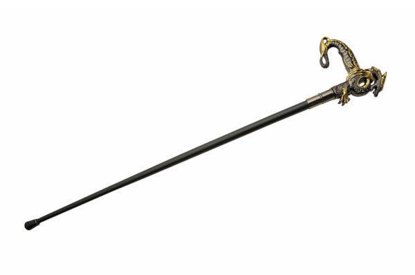 Dragon Stainless Steel Blade | Gold & Silver Handle 36 inches Walking Cane Sword