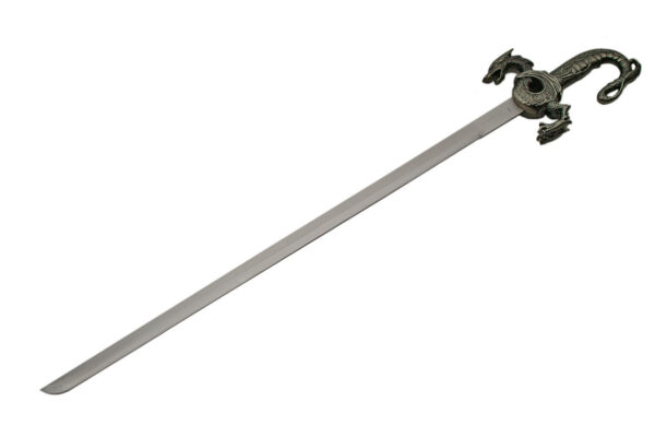 Samurai Dragon Stainless Steel | Silver Finish Handle 36 inch Sword