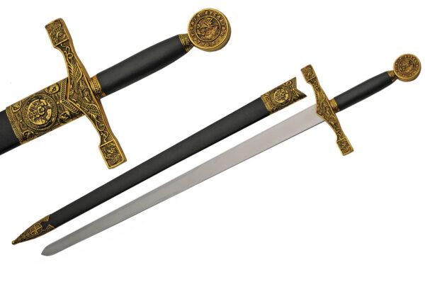 Gold Excalibur Stainless Steel Blade 33″ Sword