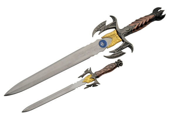 2 Piece Medieval Stainless Steel Blade | Steel Handle Fantasy Dagger Set