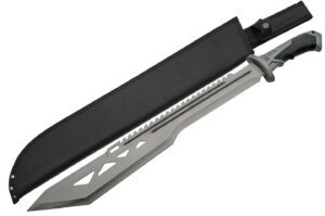Silver Macho Stainless Steel Blade | Rubber Handle 25 inch EDC Machete Knife