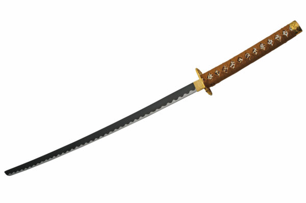 Safari King Carbon Steel Blade | Cheetah Print Tan Cord Wrap 40 inch Edc Sword
