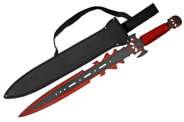 Dead Walker Skull Splitter Stainless Steel Blade | Cord Wrapped Handle 27 inch Ninja Sword