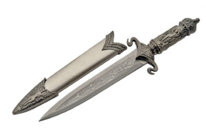 Sultan Stainless Steel Blade | Pewter Decorative Handle 13.5 inch Dagger Knife