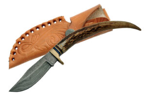 8" DAMASCUS STAG BUCK SPIKE