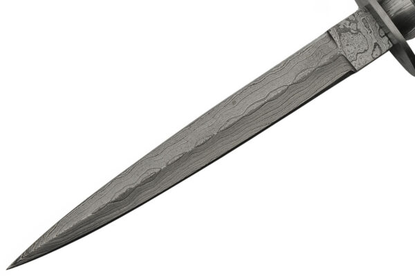 Commando Damascus Steel Blade | Padook Wood Handle 12.5 Edc Dagger Knife