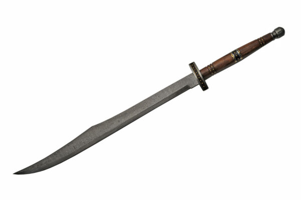 Medieval Scimitar Damascus Steel Blade | Rosewood Handle 36.5 inch Sword