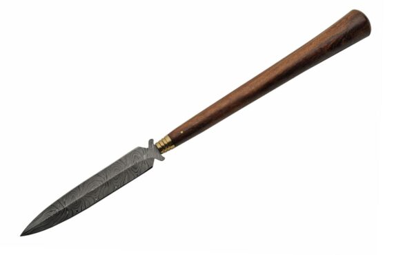Damascus Steel Hunting Spear 21" Wooden Handle