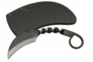 Forged Carbon Steel Blade | Twisted Handle 7 inch Edc Karambit Knife
