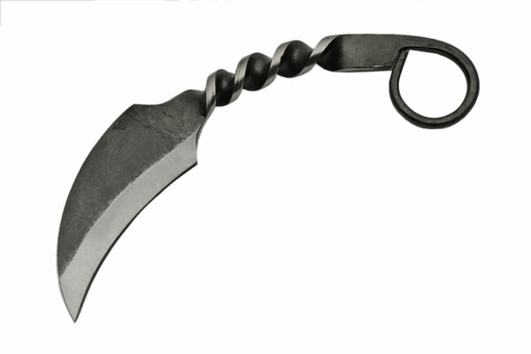 Forged Carbon Steel Blade | Twisted Handle 7 inch Edc Karambit Knife