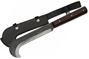 Bill Hook Carbon Steel Blade | Wooden Handle 16 inch Hunting Machete Knife