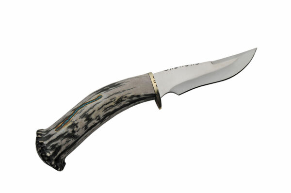 Kingman Turquoise Stainless Steel Blade | Deer Antler Handle 10 inch Edc Hunting Knife