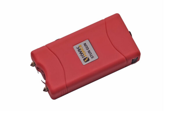 Kwik Force Pink 4-inch Stun Gun With Built-in Charger