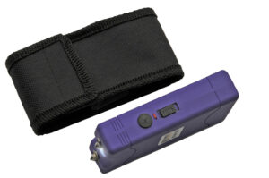 Kwik Force Purple 4-inch Stun Gun With Built-in Charger