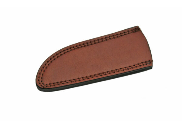 6.75" DROP POINT BROWN LEATHER SHEATH