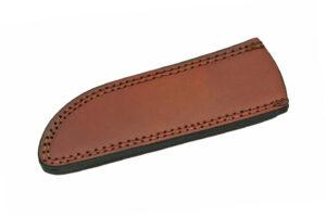 8.25" DROP POINT BROWN LEATHER SHEATH