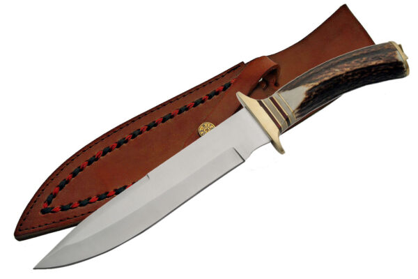Frontiersman Stainless Steel Blade | Stag Handle 13.5 inch Edc Hunting Knife