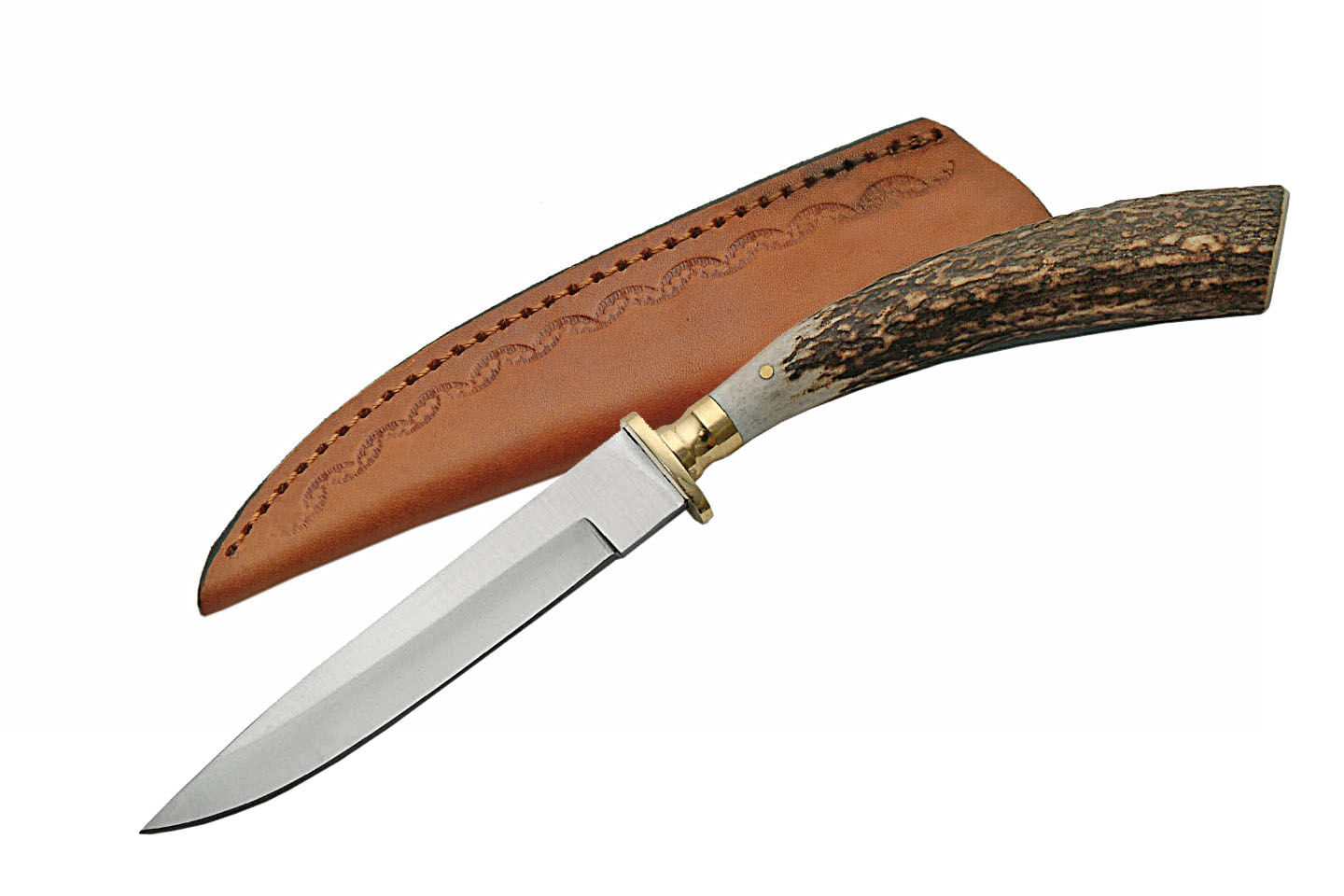 9.5″ Stag Tip Hunting Knife With Sheath 9.5″ Stag Tip Hunting Knife With Sheath